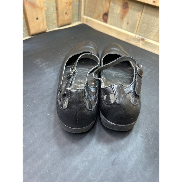 Josef Seibel Womens Black Leather Mary Jane Flats Size 8 Comfortable Casual Shoe - Picture 5 of 8